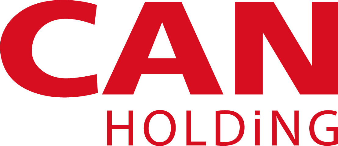 can holding logo